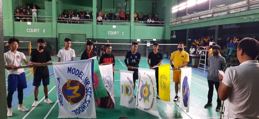 Mokokchung Inter-School Badminton Championship 2022 got underway at Badminton Stadium, Mokokchung on May 11. (Morung Photo)